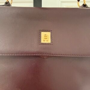 Etienne Aigner Burgundy Leather Satchel Vintage